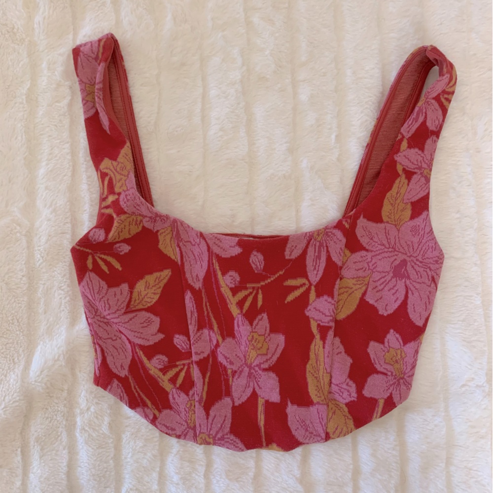 Floral Crop Tank